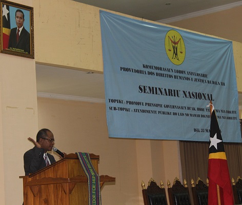DISKURSU PROVEDOR, Dr. SILVERIO PINTO BAPTISTA IHA SERIMONIA SELEBRASAUN ANIVERSARIU PDHJ BA DALA 12