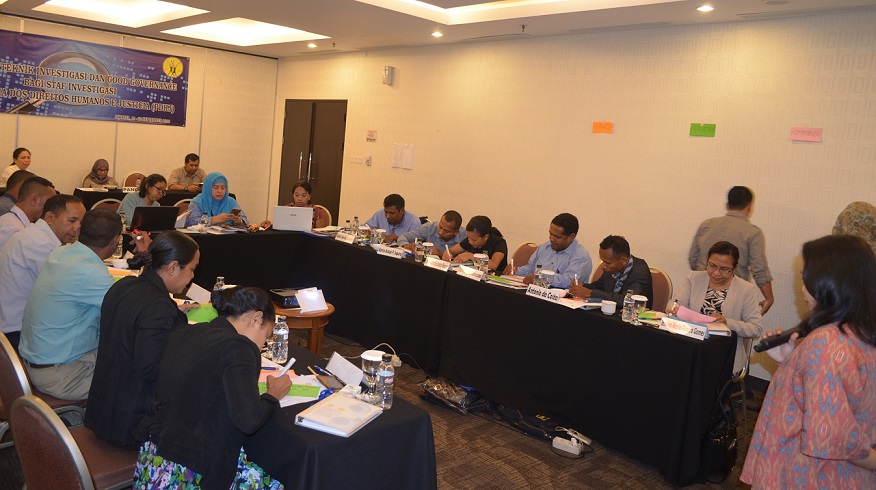 Offisial investigadores PDHJ partisipa treinamentu tekniku investigasaun no governasaun di’ak