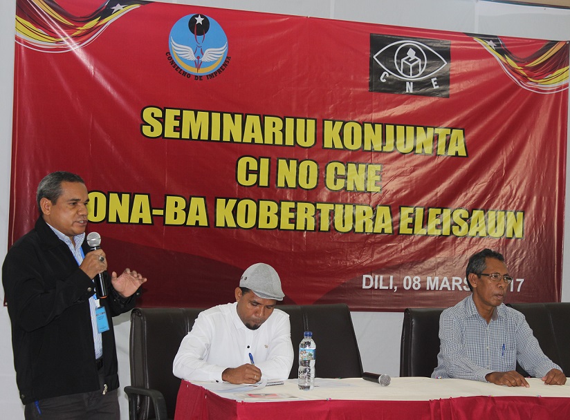 Seminariu Konjuntu CI-CNE Kona-ba Kobertura Iha Eleisaun 2017