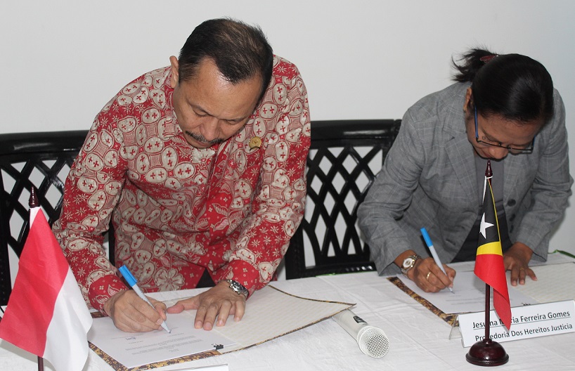 PDHJ Asina MoU- ATSH ho Instituisaun Privadu no Publiku Iha Jakarta