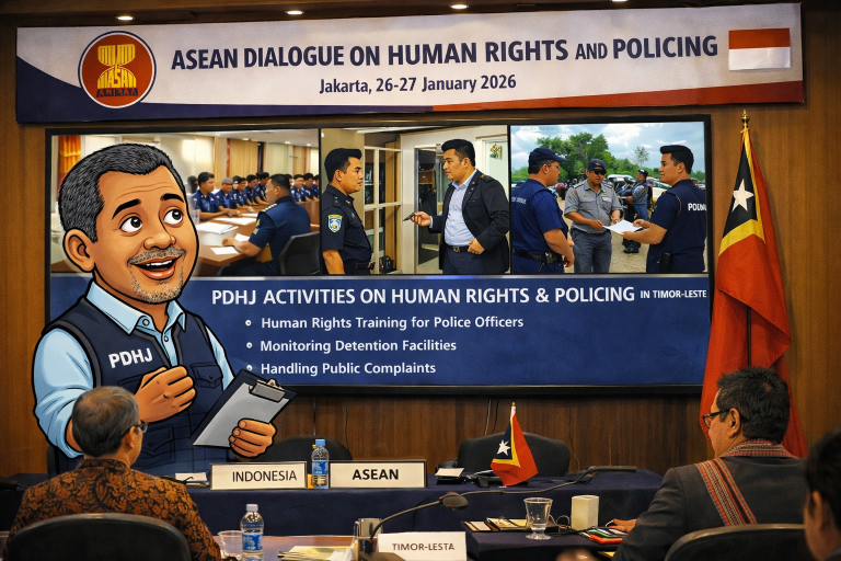 Provedór-Adjuntu  Destaka Esforsu Nasionál no Dezafiu iha Diálogu ASEAN Kona Ba Direitus Umanus no Polisiamentu